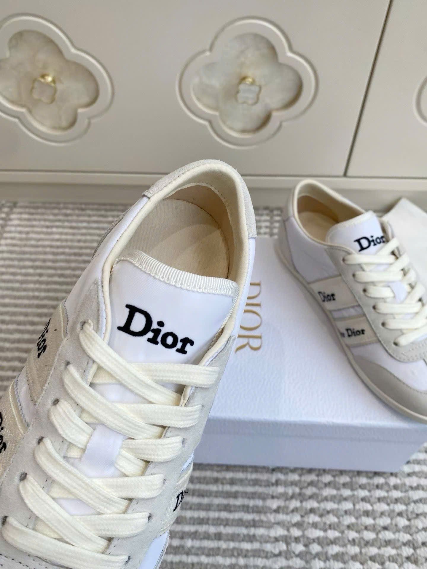 Dior Ribbon Sneaker in Suede Calfskin Women's Shoes - Image 9