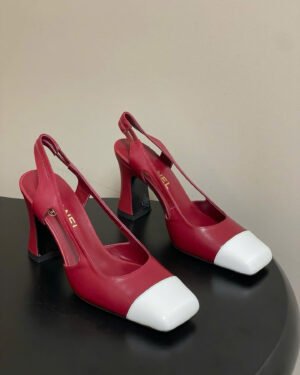 Chanel Crumpled Shiny Lambskin Slingbacks Shoes 9cm
