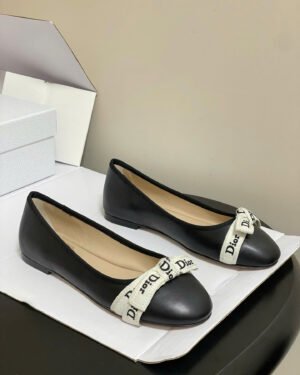 Dior J'Adior Leather Ballet Flat Shoes