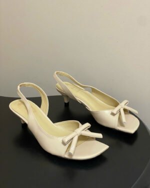 Dior Bow Heeled Slingback Sandal Soupir 4.5cm