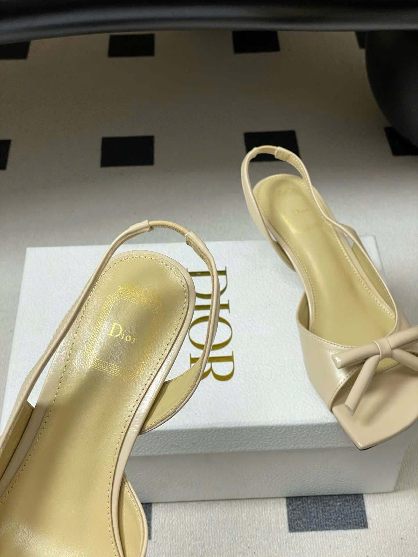 Dior Bow Heeled Slingback Sandal Soupir 4.5cm - Image 2