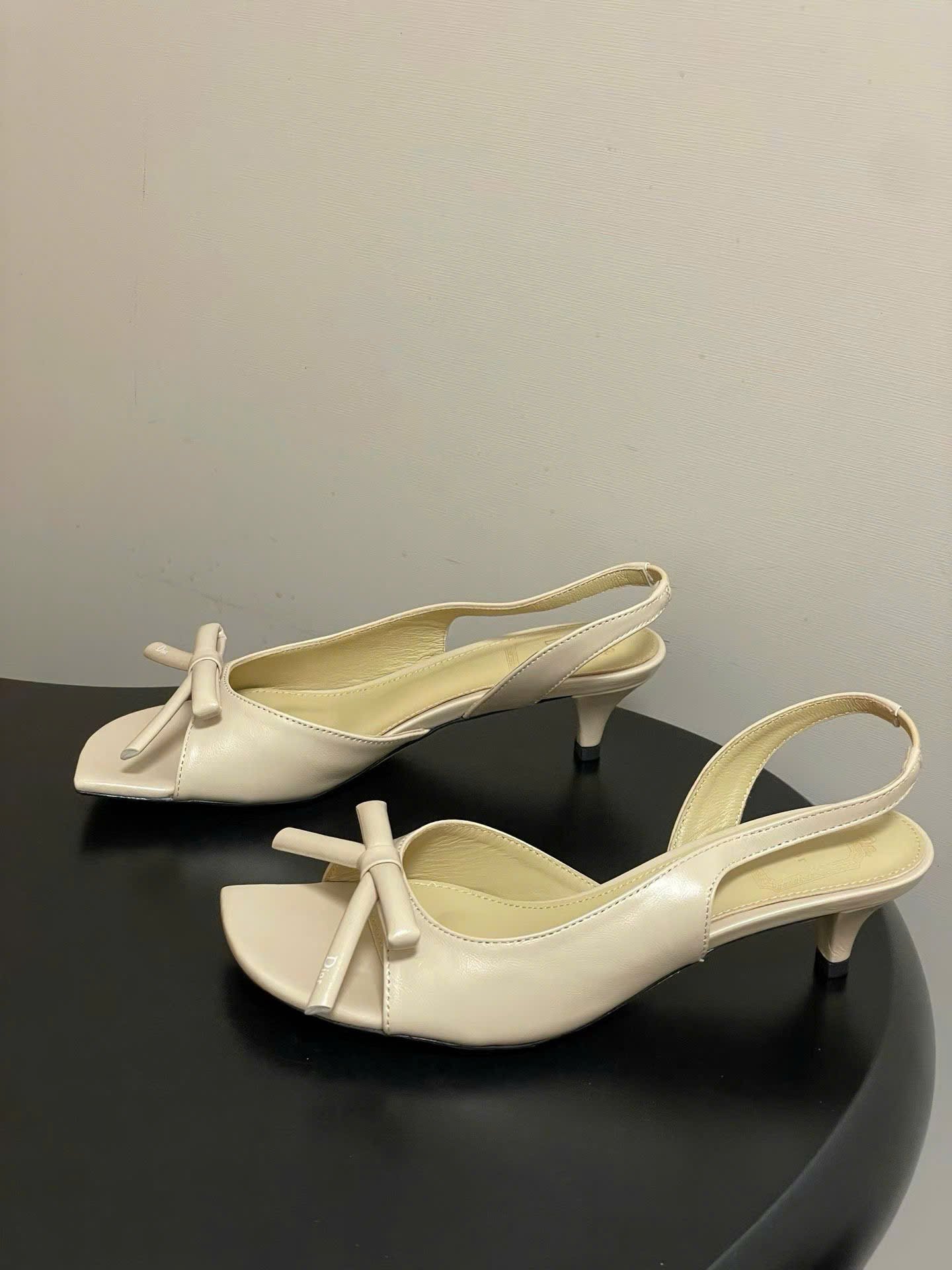 Dior Bow Heeled Slingback Sandal Soupir 4.5cm - Image 5