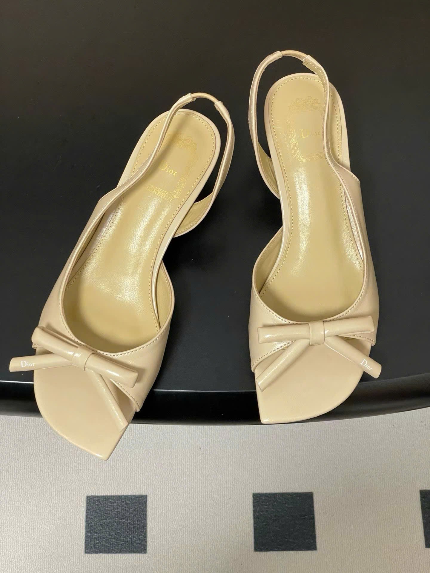 Dior Bow Heeled Slingback Sandal Soupir 4.5cm - Image 7