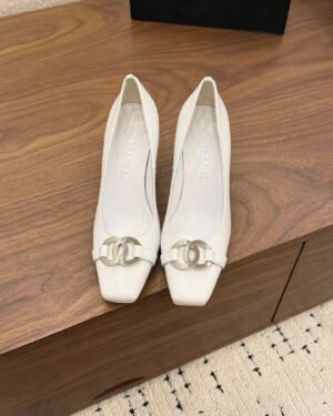 Chanel Coco Heeled Pumps Calfskin Shoes 9cm