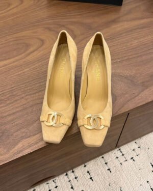 Chanel Coco Heeled Pumps Calfskin Shoes 9cm