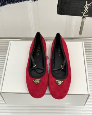 Prada Nappa Leather Ballerinas Women Flat Shoes