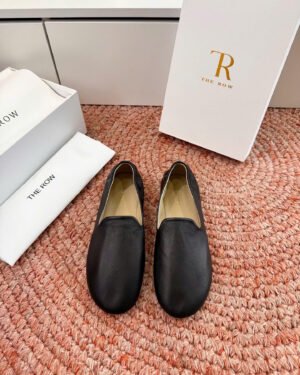 The Row Leather Loafers in Nero The Epitome of Quiet Luxury Shoes