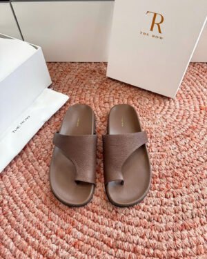 The Row Leather Flip Flop Sandals Elevated Coastal Minimalism