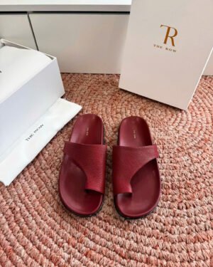 The Row Leather Flip Flop Sandals Elevated Coastal Minimalism