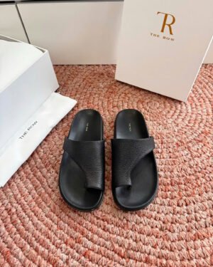 The Row Leather Flip Flop Sandals Elevated Coastal Minimalism