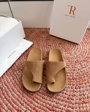 The Row Leather Flip Flop Sandals Elevated Coastal Minimalism