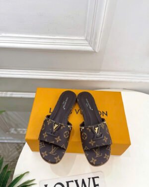 Louis Vuitton Lock It Flat Mules Monogram