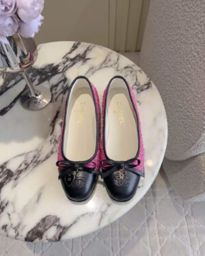 Chanel Coco Tweed Ballerina Flats Shoes