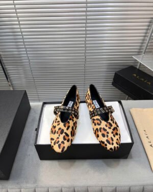 Alaïa Autre Azzedine Print Fur Ballerines Flat Shoes