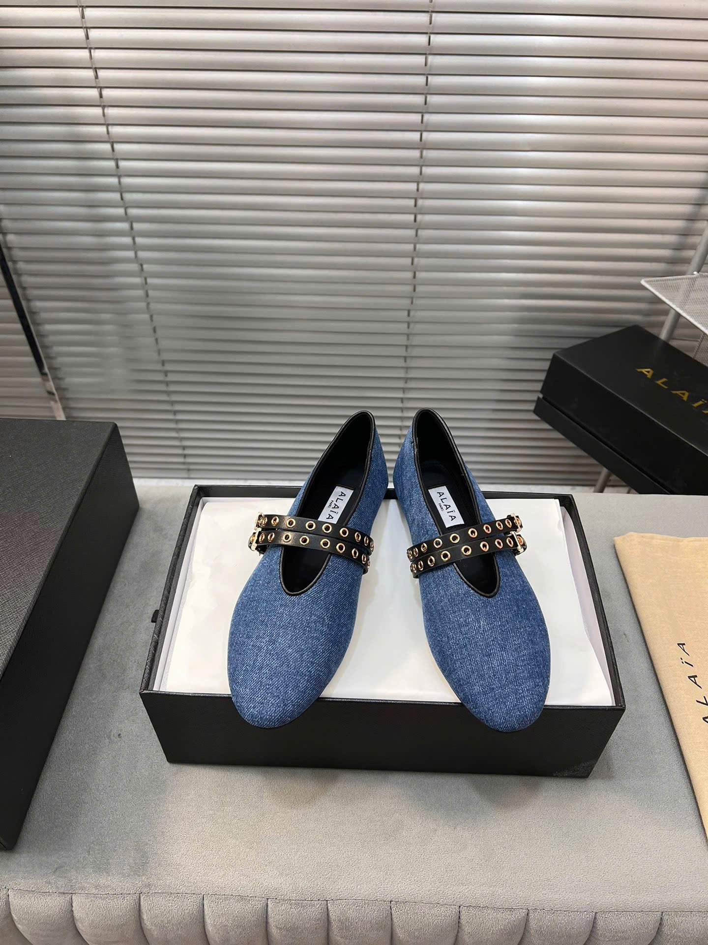 Alaïa Autre Azzedine Print Fur Ballerines Flat Shoes