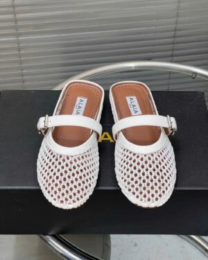 Alaïa Mesh Ballet Flats Mule