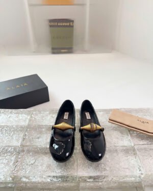 Alaïa Jewel Multi Patent Leather Strap Ballet Flats Shoes