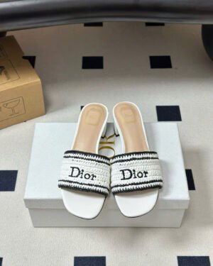 Dioriviera Dior Woven Crocheted Raffia-Effect 4cm