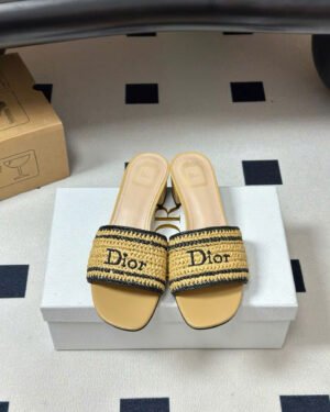 Dioriviera Dior Woven Crocheted Raffia-Effect 4cm