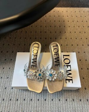 Loewe Paula's Ibiza Toy Crystal Flowers Sandals