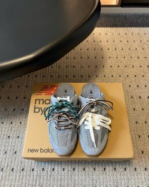 Miu Miu x New Balance 530 SL Metallic Leather Mules