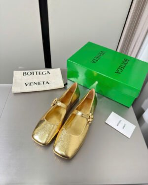 Bottega Veneta Charlotte Mary-Jane Ballerina in Basalt Shoes