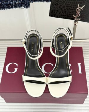 Gucci Women's Castello Leather Slingback Sandal 7.5cm