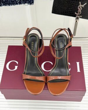 Gucci Women's Castello Leather Slingback Sandal 7.5cm