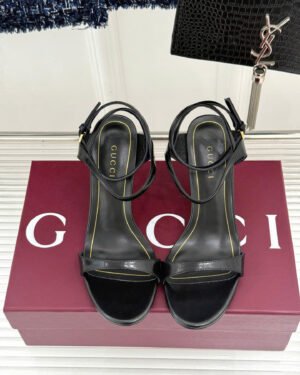 Gucci Women's Castello Leather Slingback Sandal 7.5cm