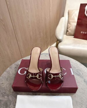 Gucci Horsebit Leather Slide Sandals 8.5cm