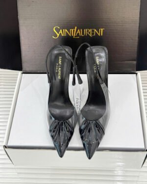 Saint Laurent Chica Slingback Pumps Shoes 10.5cm
