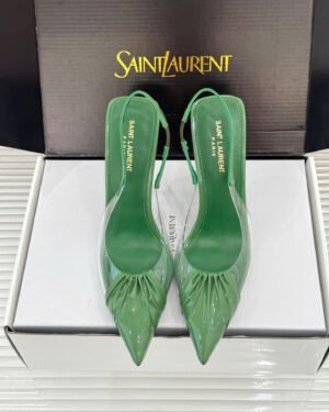 Saint Laurent Chica Slingback Pumps Shoes 10.5cm