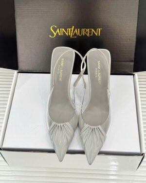 Saint Laurent Chica Slingback Pumps Shoes 10.5cm