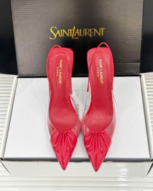 Saint Laurent Chica Slingback Pumps Shoes 10.5cm