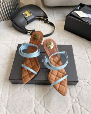 Saint Laurent Heeled Sandals in Satin Crepe 10.5cm