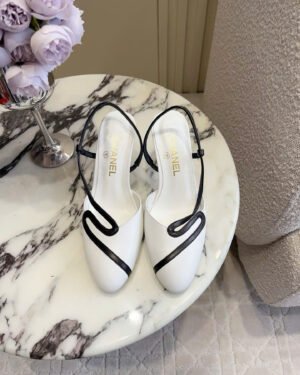 Chanel Cap-Toe Slingback Pumps 7.5cm