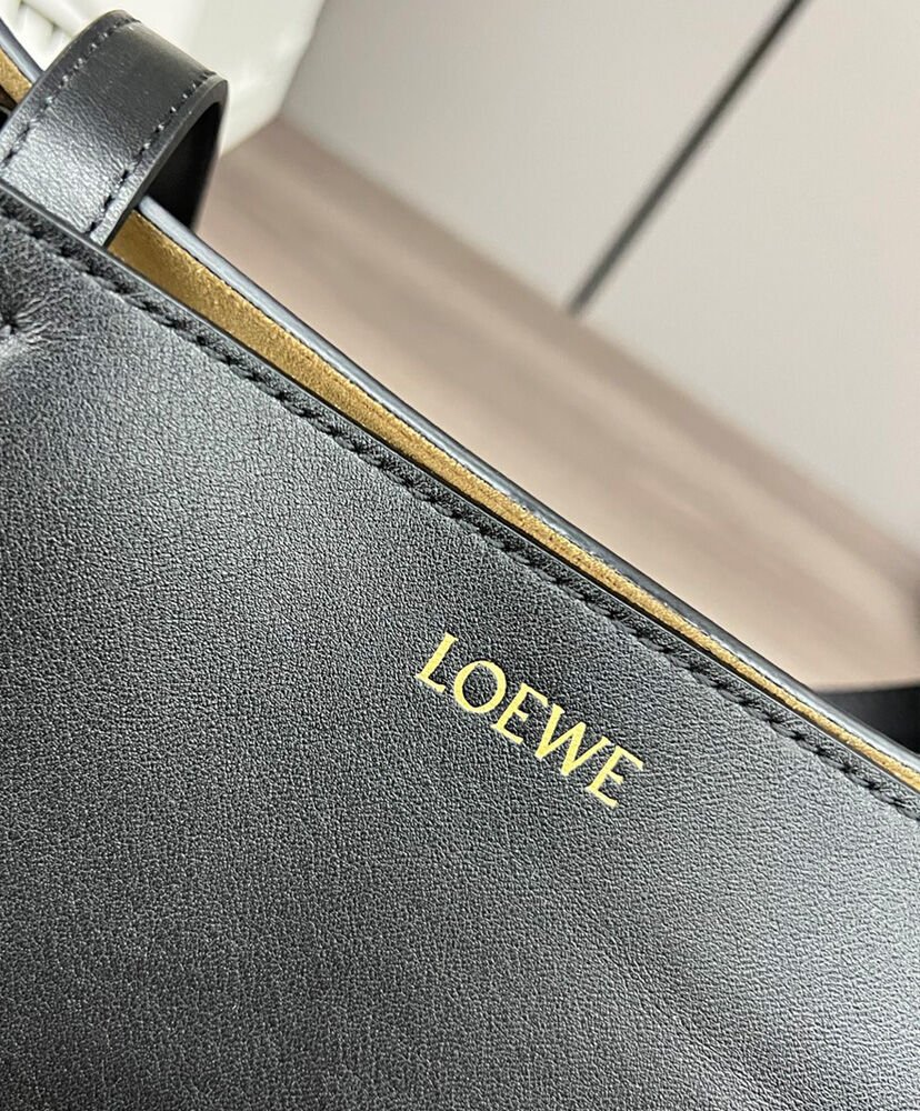 Loewe Puzzle Fold Tote In Shiny Calfskin - Image 8