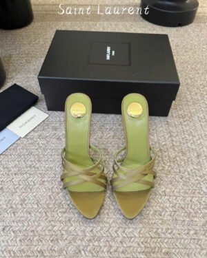 Saint Laurent Heeled Sandals in Satin Crepe 10.5cm
