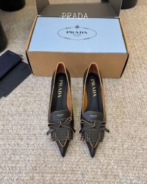 Prada 55mm Brushed Leather Pumps Shoes