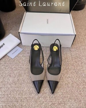 Saint Laurent L'entracte Slingback Pumps Shoes 6cm