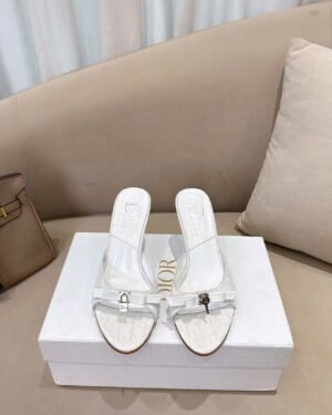Christian Dior Monogram Padlock & Key Mules 8.5cm