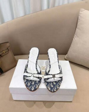 Christian Dior Monogram Padlock & Key Mules 8.5cm