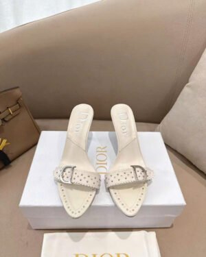 Christian Dior by John Galliano "D" Buckle Leather Sandals 8.5cm