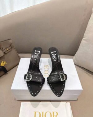 Christian Dior by John Galliano "D" Buckle Leather Sandals 8.5cm