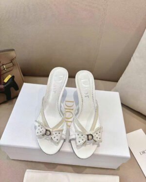Christian Dior by John Galliano "D" Buckle Leather Sandals 8.5cm