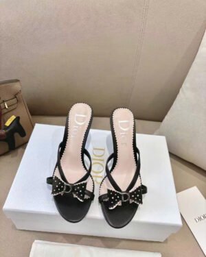 Christian Dior by John Galliano "D" Buckle Leather Sandals 8.5cm