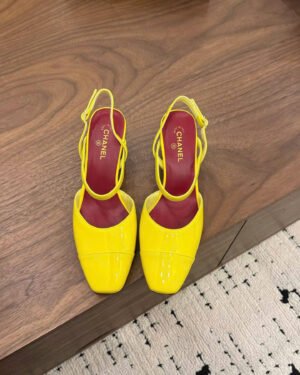 Chanel Leather Slingback Shoes 6.5cm