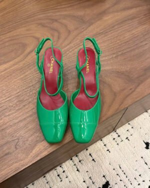 Chanel Leather Slingback Shoes 6.5cm