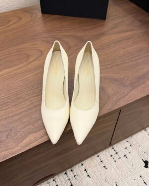 Chanel Leather Heeled Pumps Shoes 8.5cm