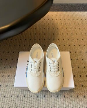 Celine Alan Sneakers With Triomphe In Canvas Shoes